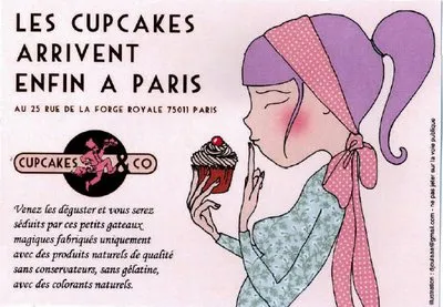 Interieur de la patisserie Cupcakes and Co Paris 11e