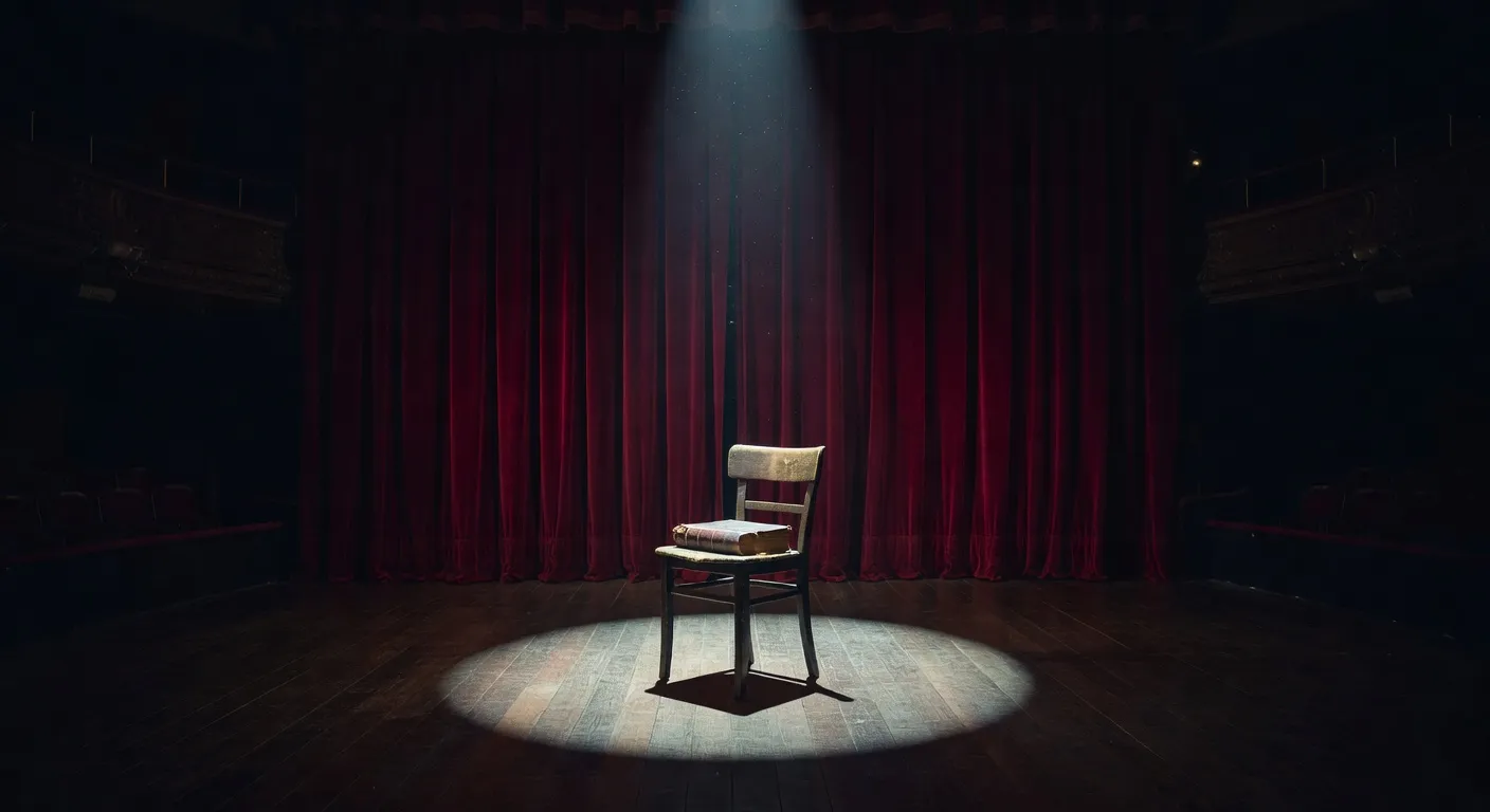 Scène de théâtre parisien, atmosphère de one-man-show littéraire