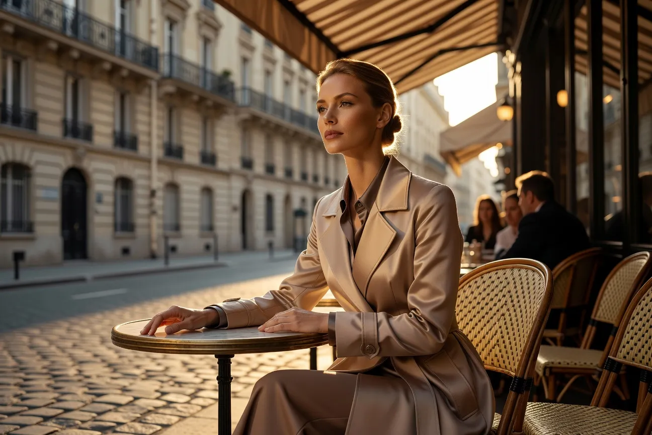 Femme russe élégante dans un cadre parisien